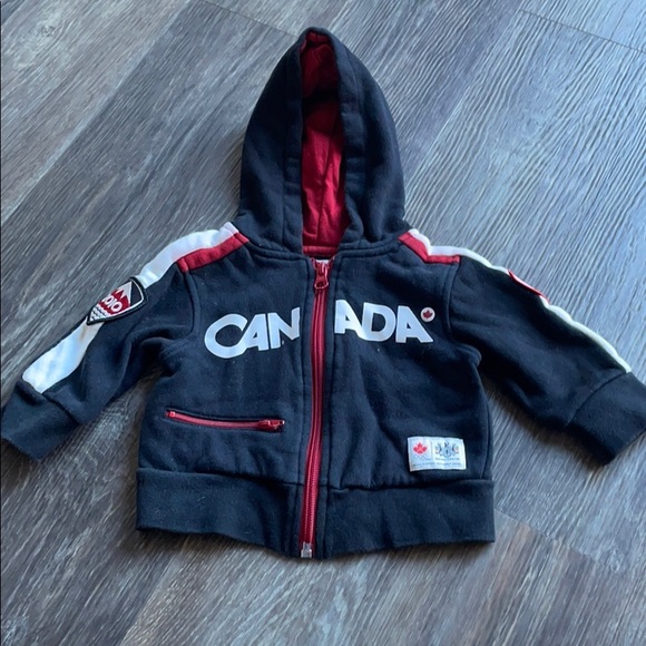 4/$20 Hudson’s Bay Olympic Canada Hoodie 0-6 mth - Picture 1 of 4